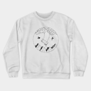 Swinging Between Clouds and Mountains Crewneck Sweatshirt